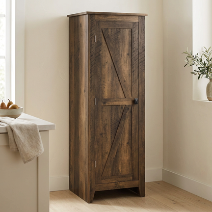 48-Inch Farmhouse Kitchen Pantry Cabinet with Adjustable Shelves