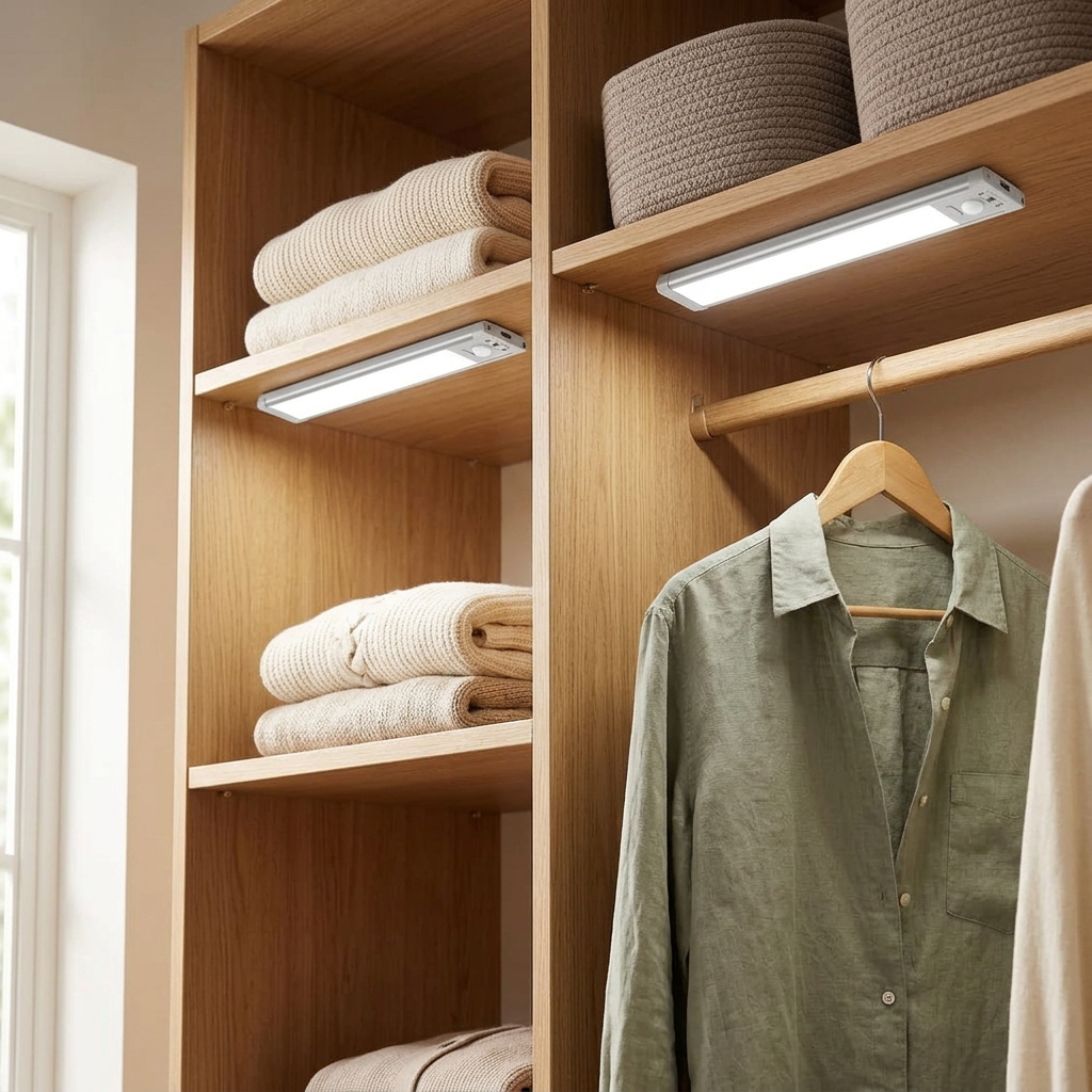 10-Inch Rechargeable Motion Sensor Cabinet Lights, 2-Pack